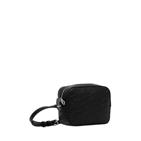 Borsa Donna in similpelle con motivo logo lettering e tracolla